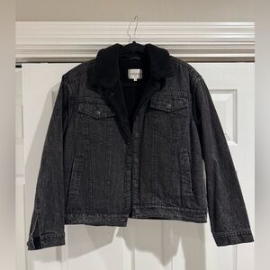 Vigoss Women's Black Denim Sherpa Jacket